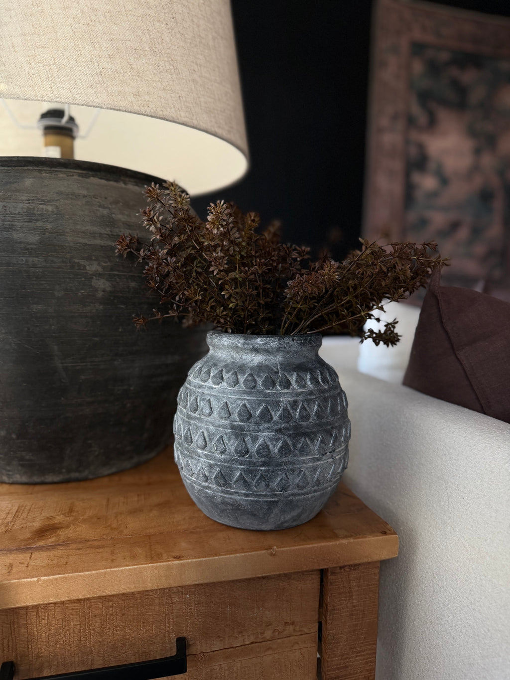 Charcoal Diamond Vessel