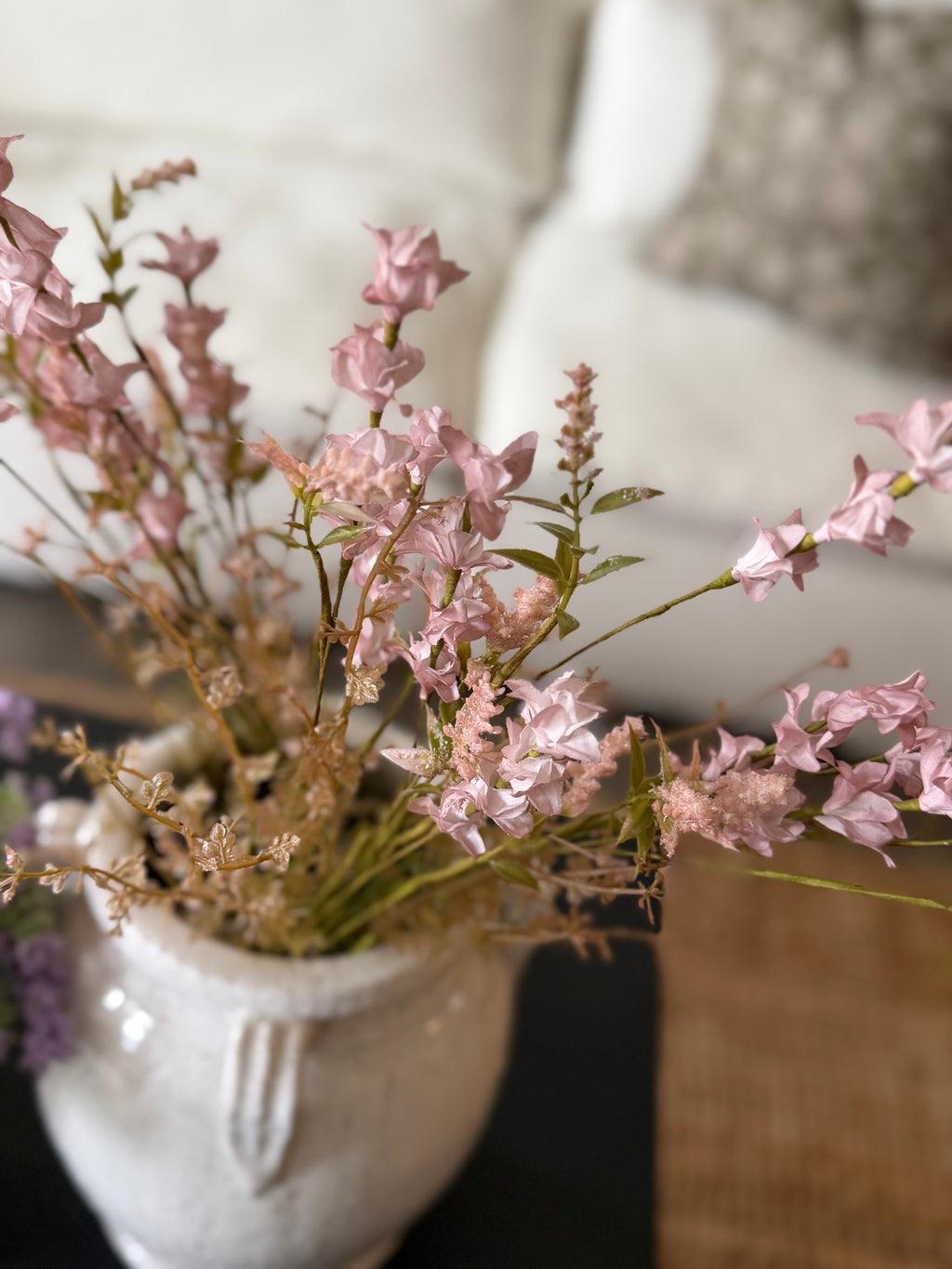 Spring Wildflower Blossoms Spray, Dusty Mauve