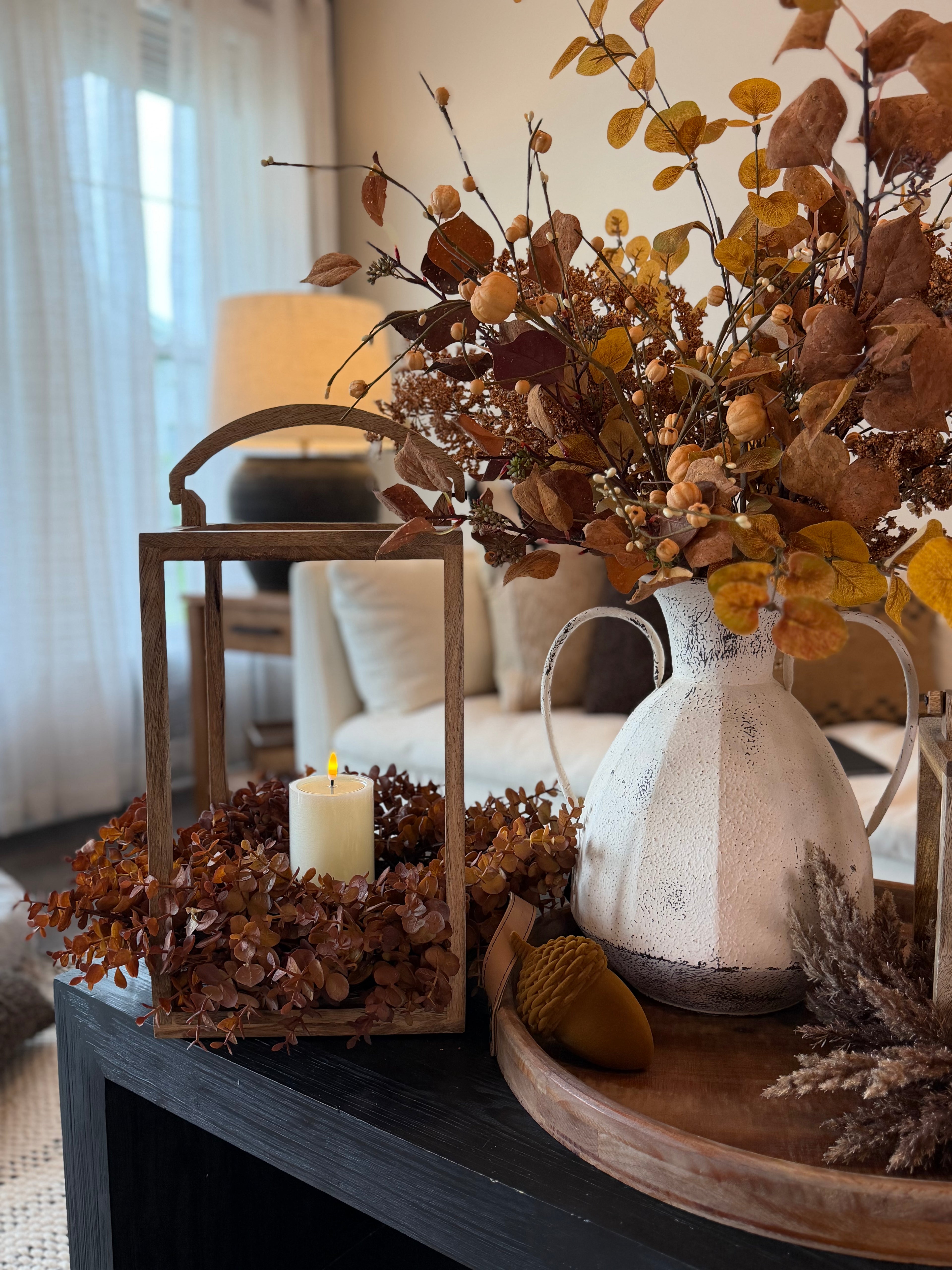 18” Fall Eucalyptus Real Touch Wreath