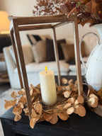Beige Eucalyptus Candle Ring 6.5”