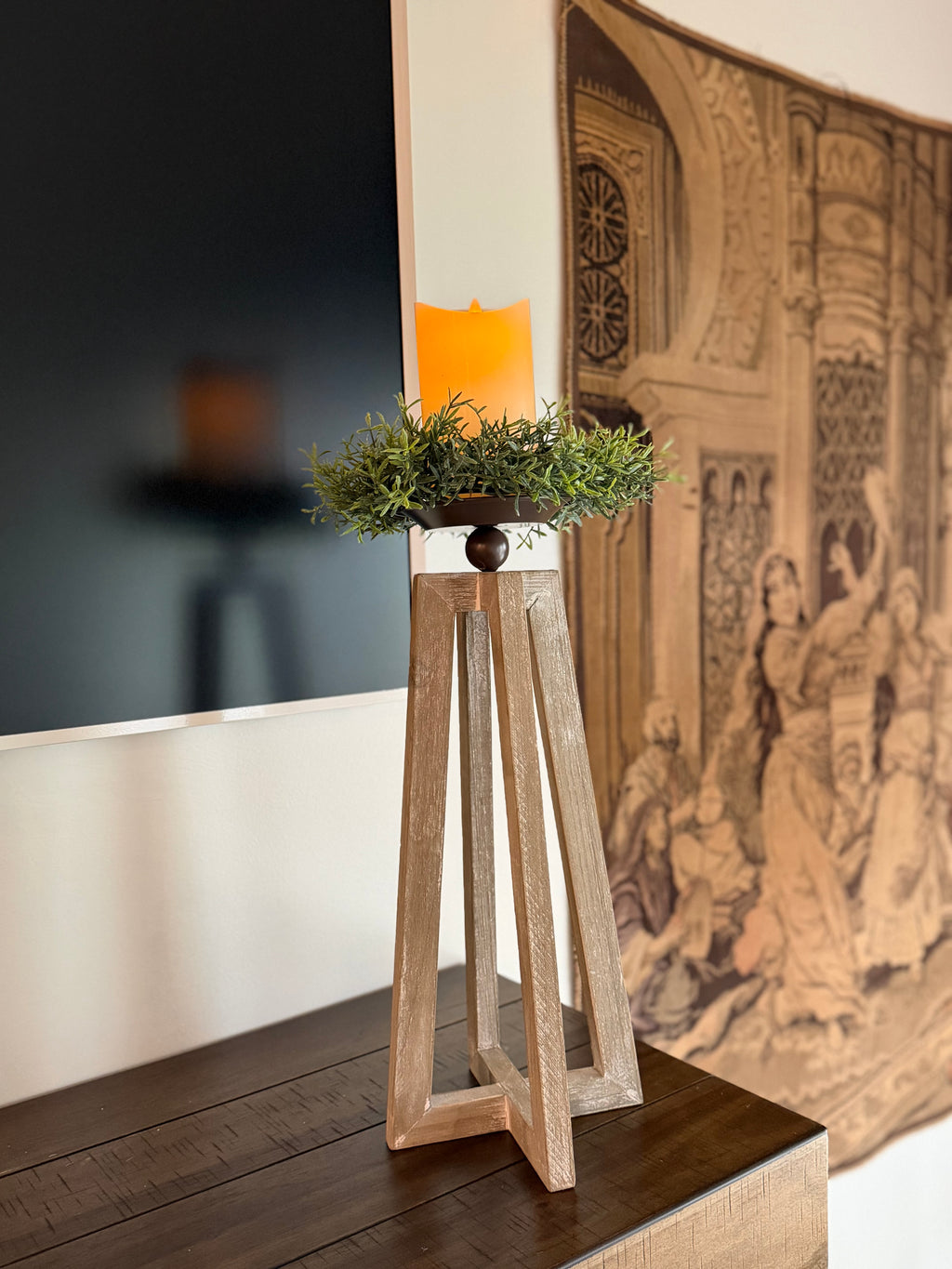 17” Willow Candle Holder