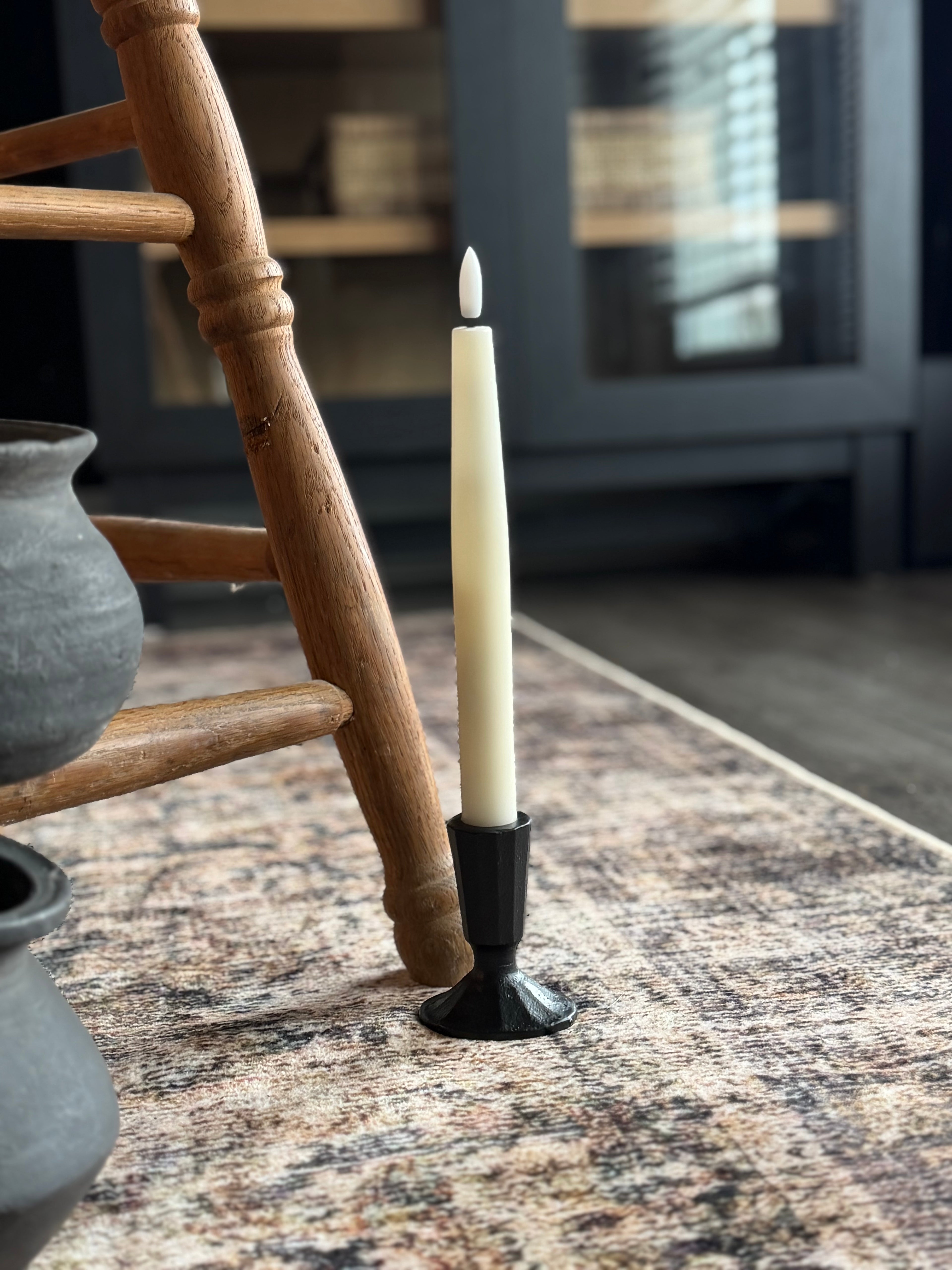 Cast Iron Taper Holder - Onyx