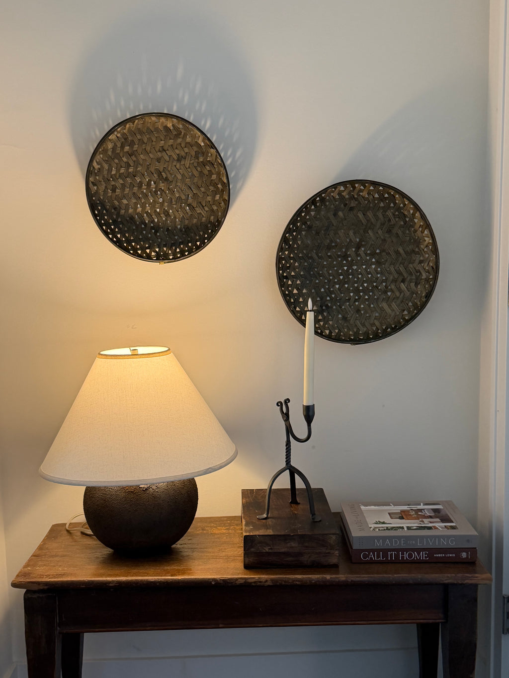 Vintage Inspired Tobacco Baskets | Set of 2