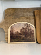 Autumn Woods Landscape Arched Frame