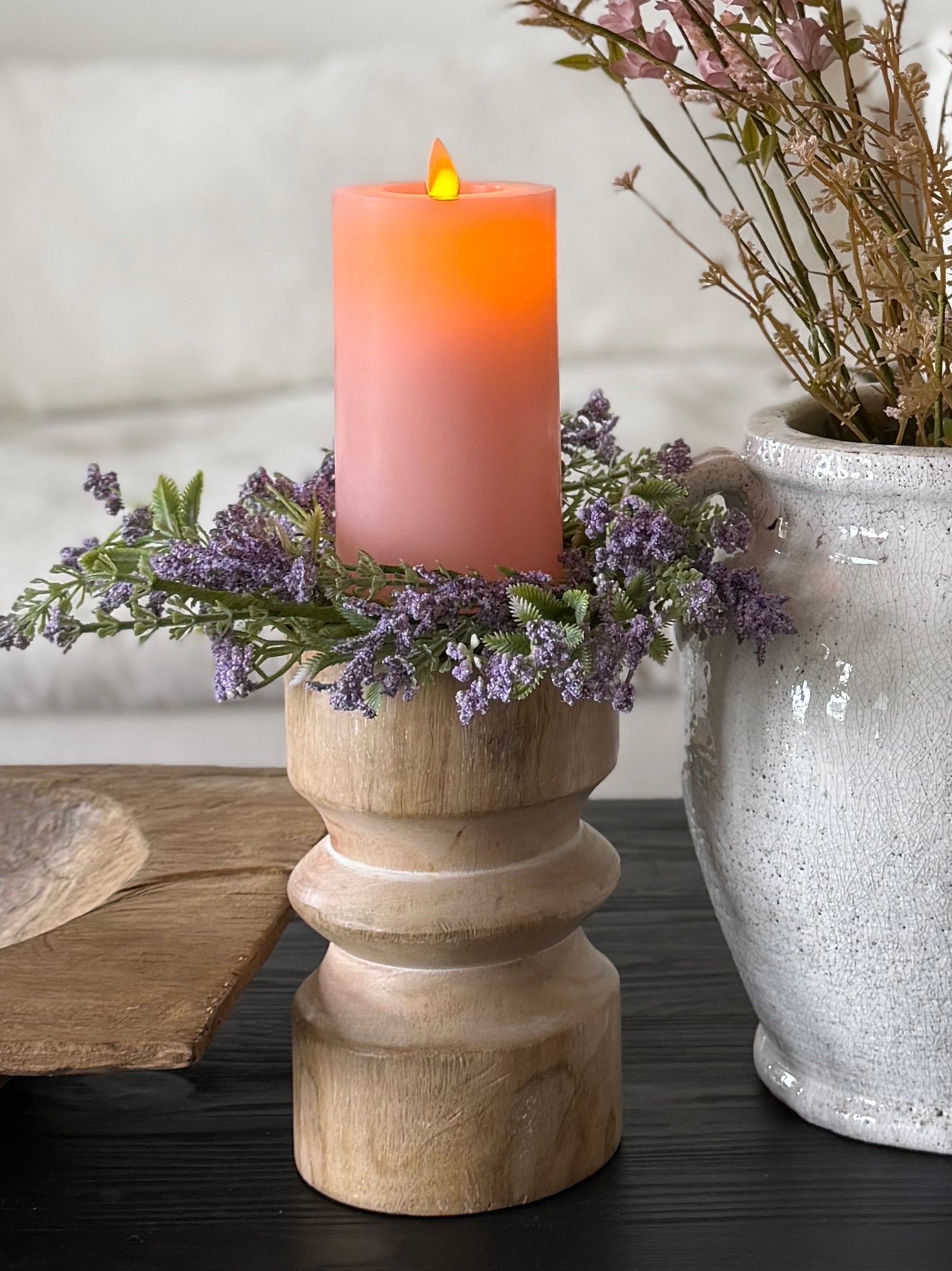 3x6 in. Moving Flame LED Candle, Pink