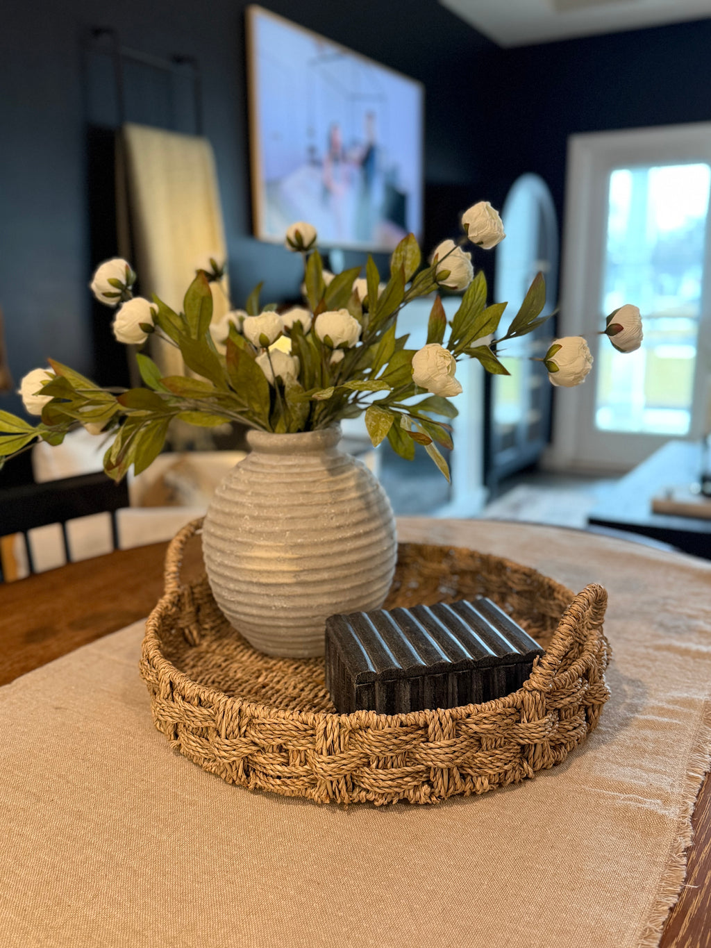 Jude Handmade Seagrass Braided Tray 18”