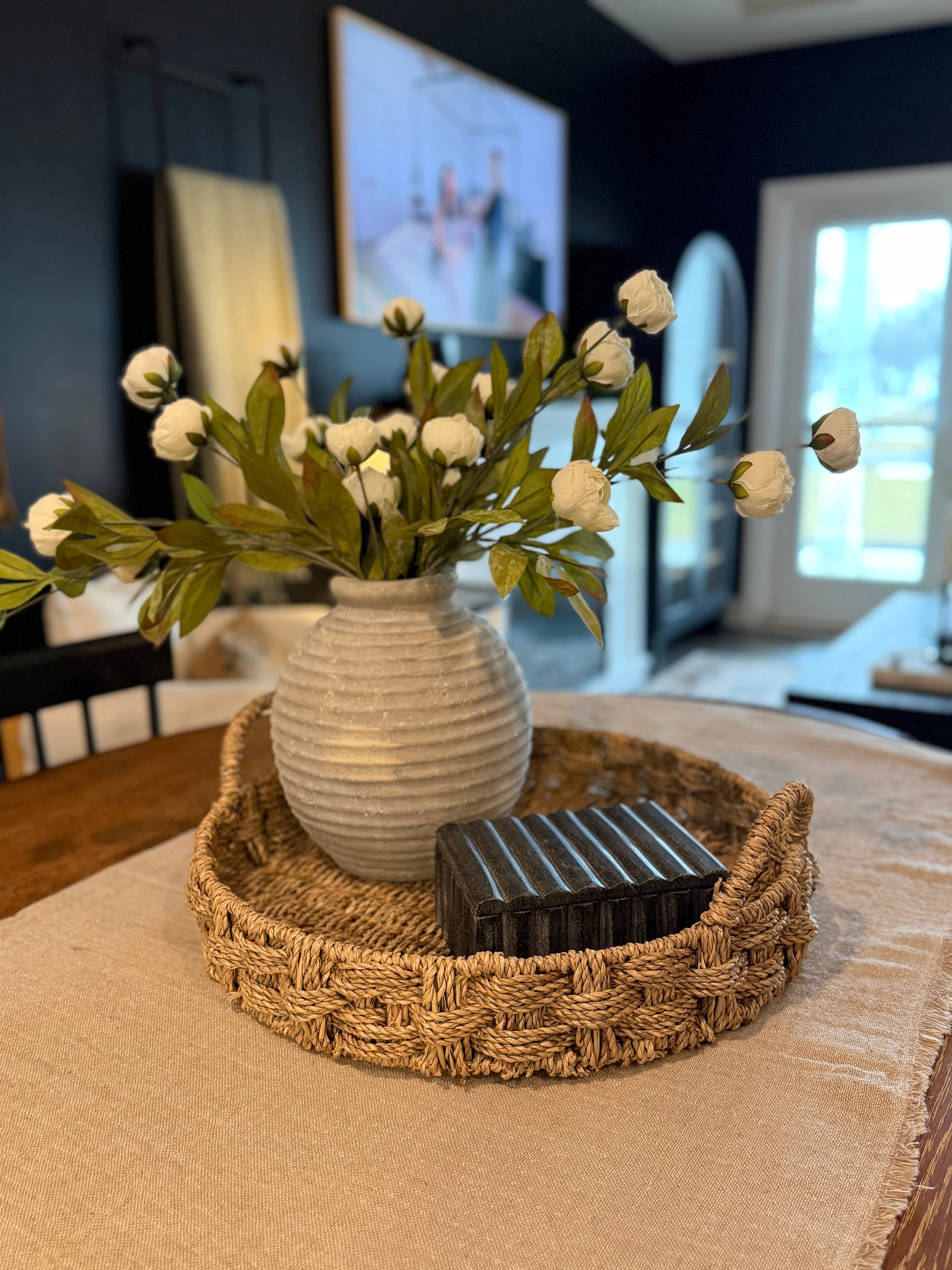 Jude Handmade Seagrass Braided Tray 18”