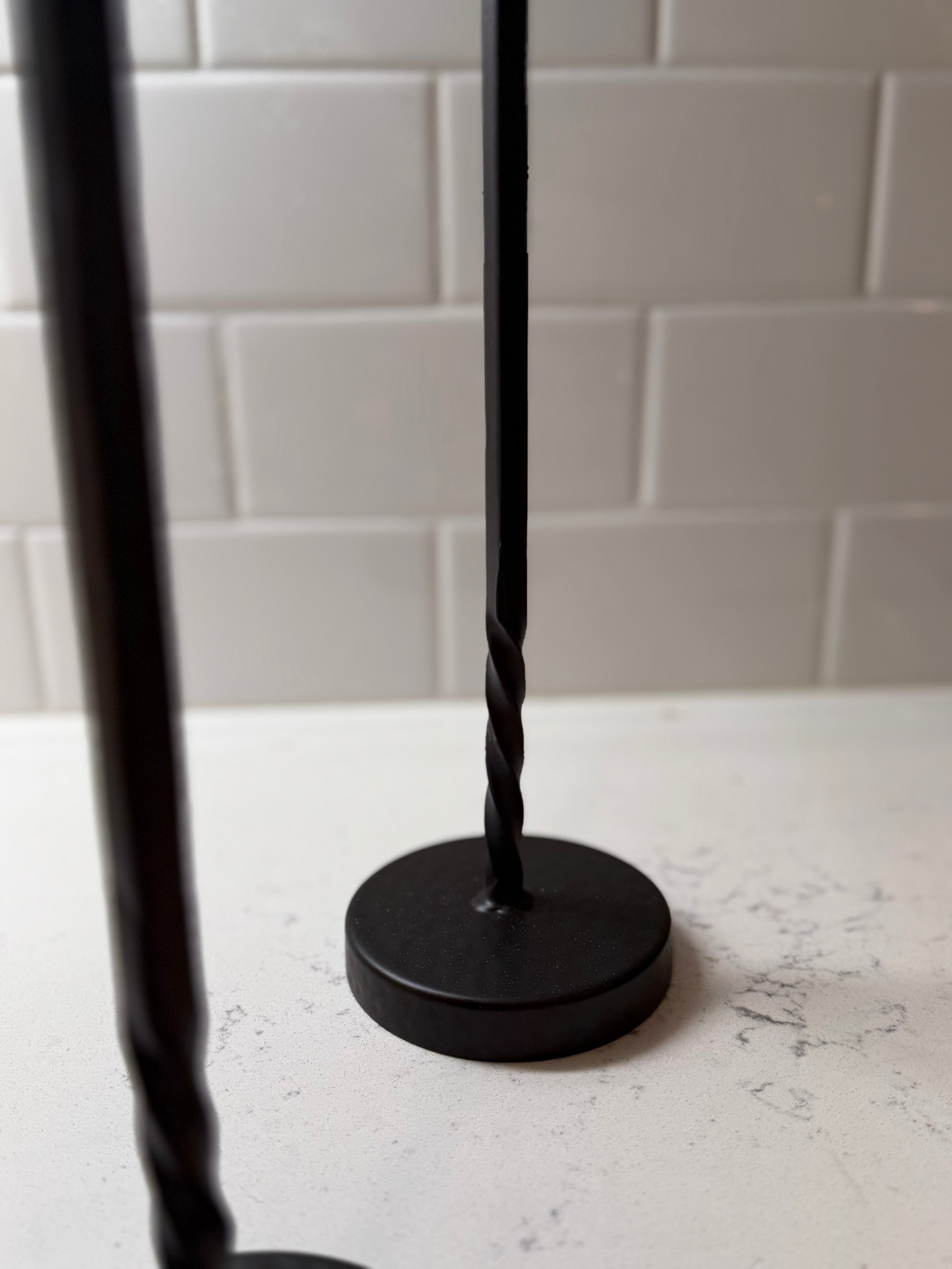 Black Taper Holder 12”