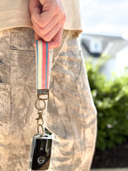 Key Fob in Vintage Stripe