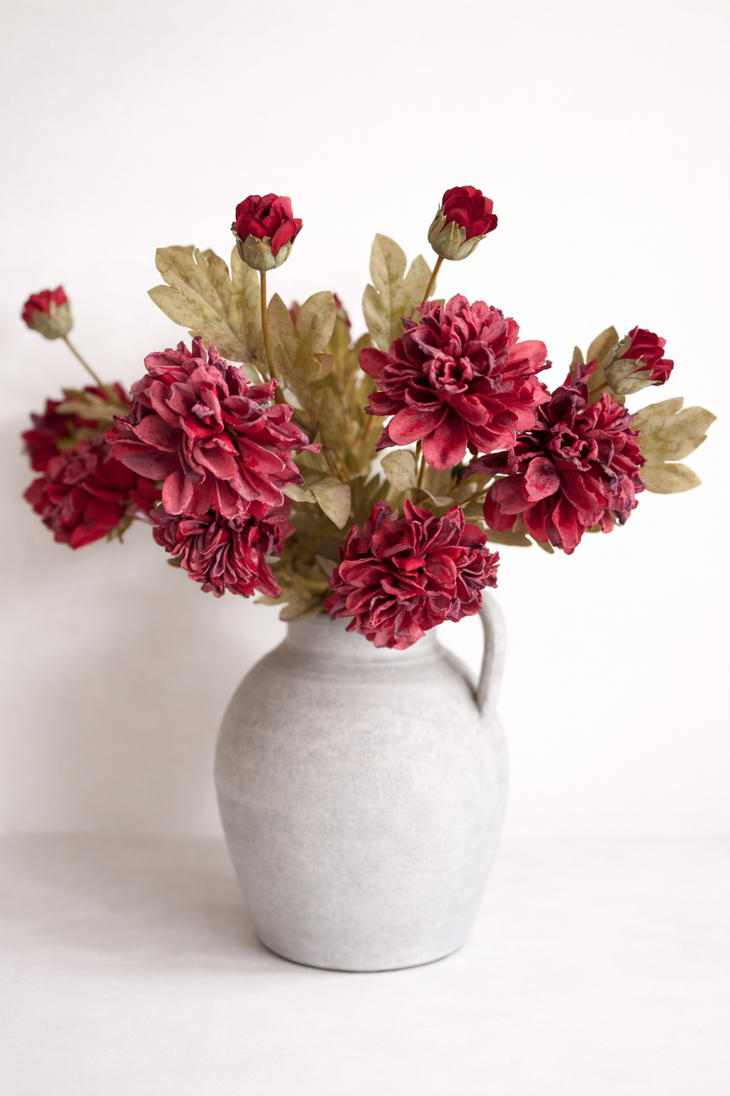Burgundy Dahlia Spray 27”