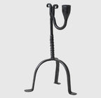 Single Taper Aged Wrought Iron Candle Holder
