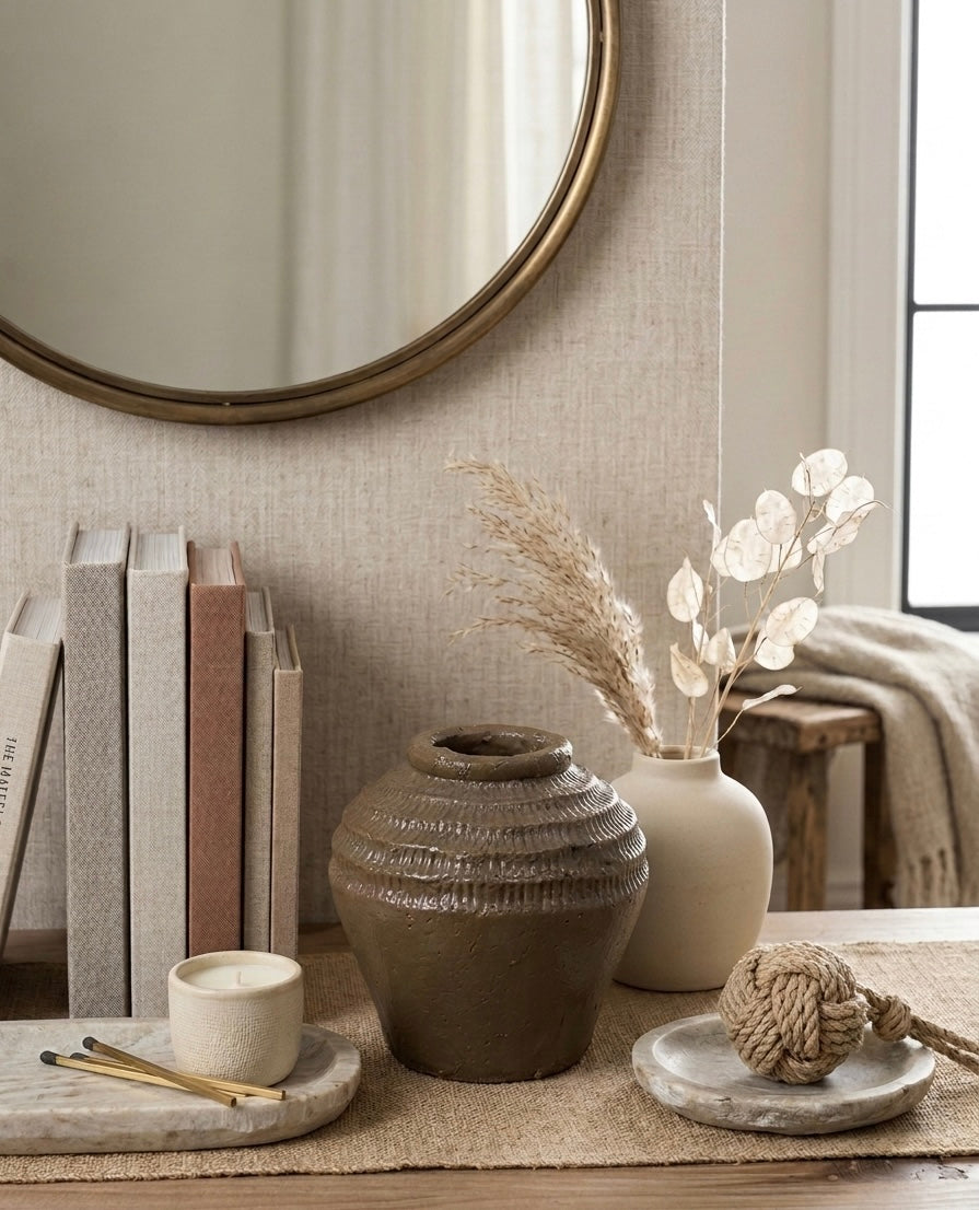 Small Ribbed Bud Vase - Umber