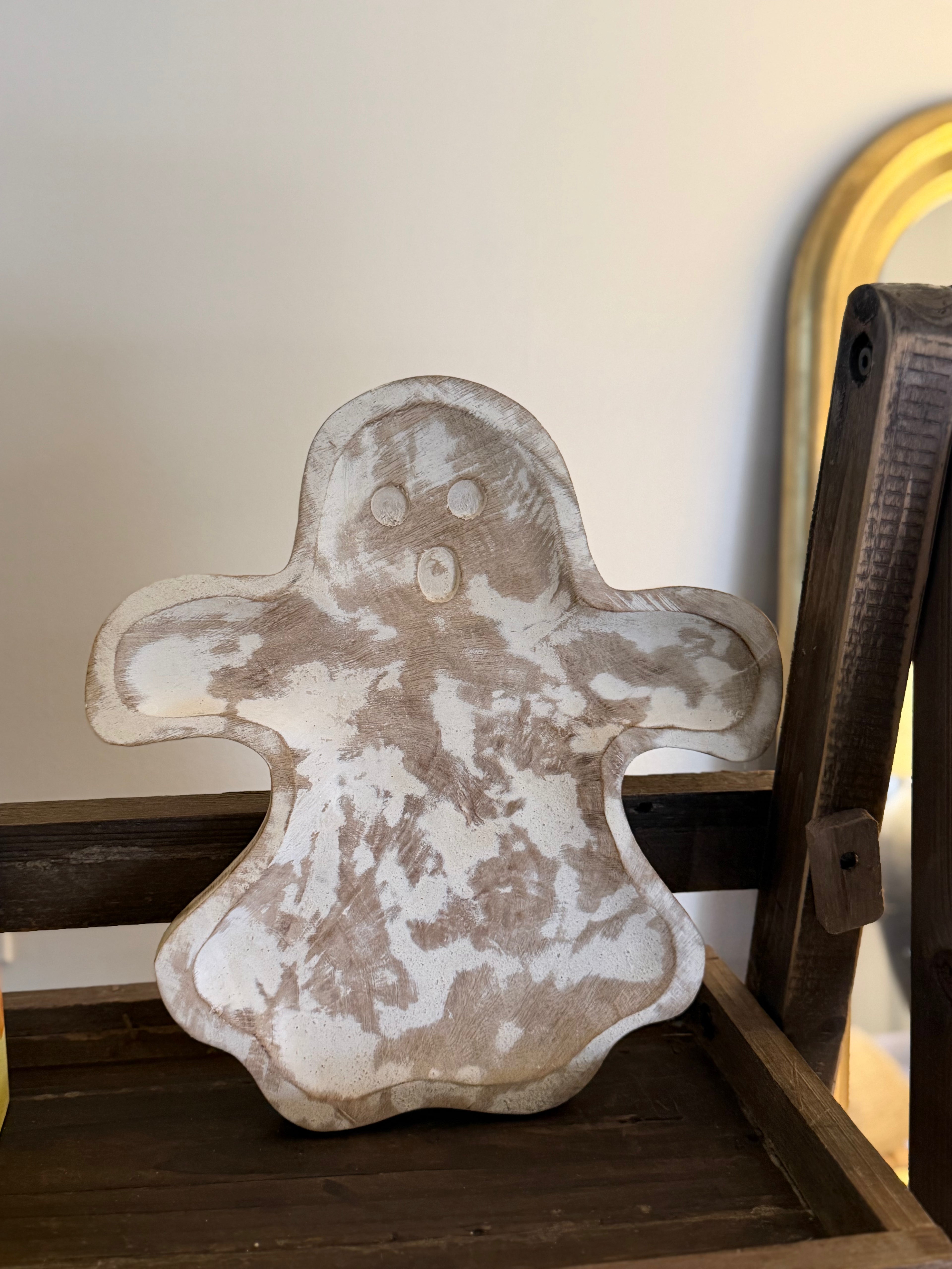 Whitewashed Ghost Tray 13.8x12.6in