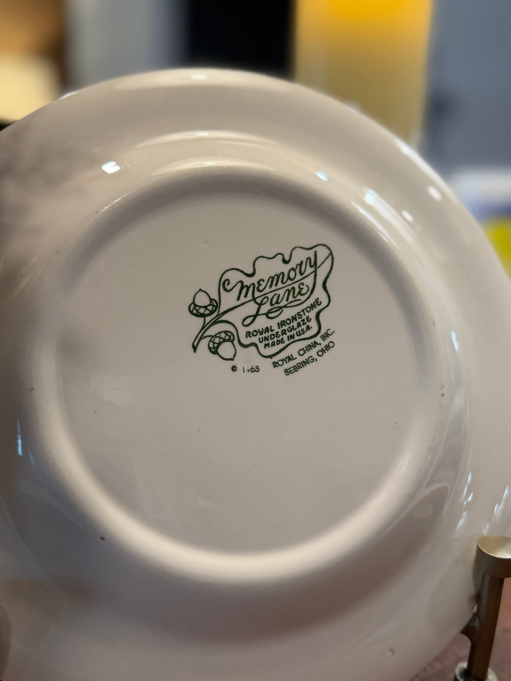 Vintage “Memory Lane” Plate