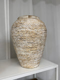 Large Braided Wooden Vase