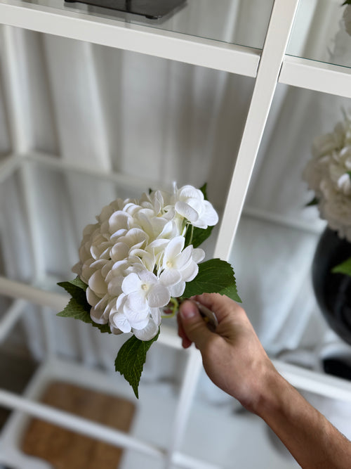 11.5” White Hydrangea Bundle