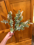21” White Berry and Greenery Stem