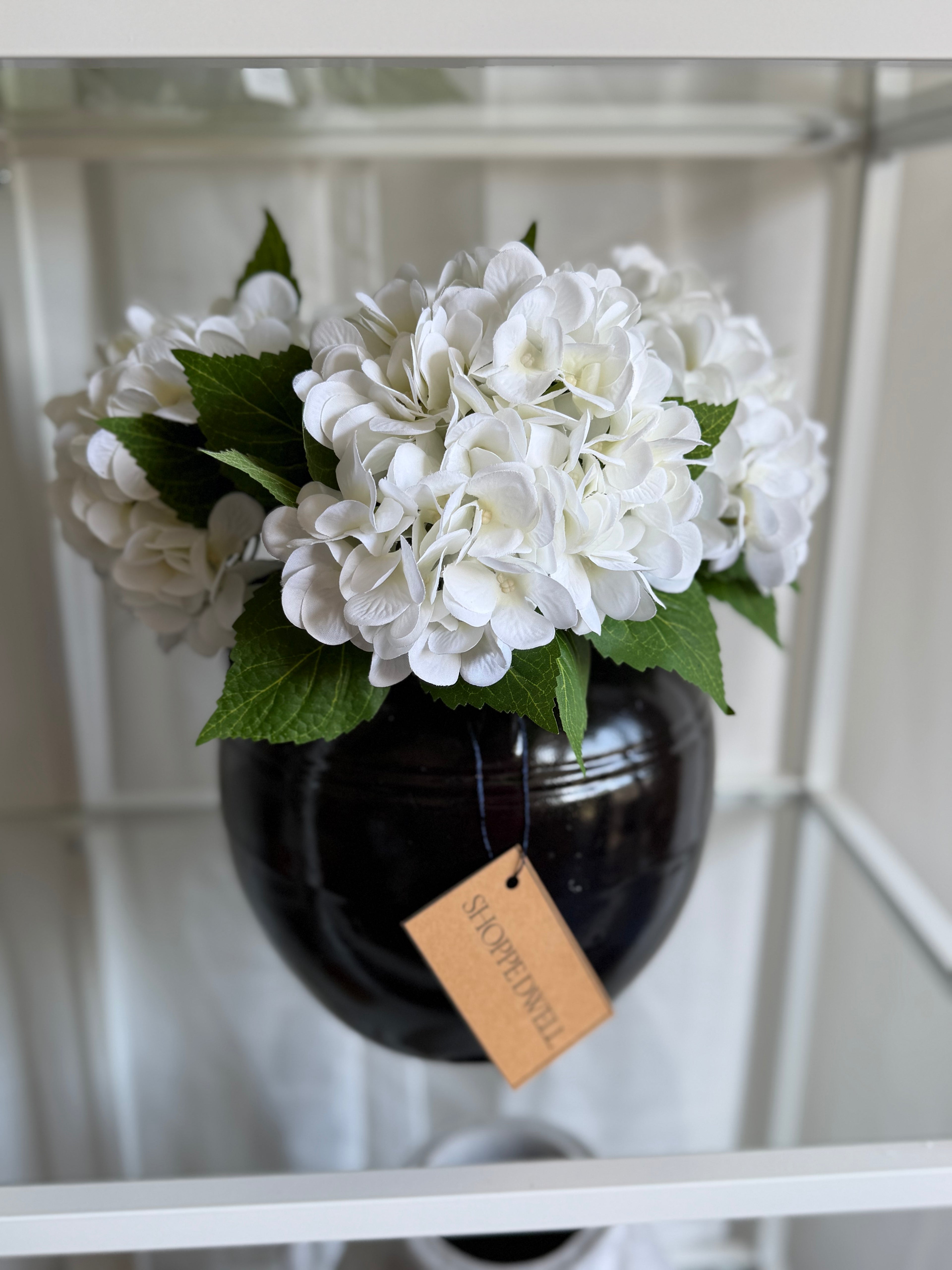 11.5” White Hydrangea Bundle