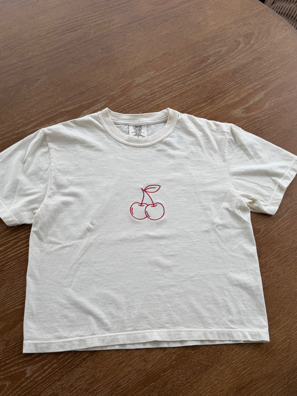 Cherry Picked Cropped Tee