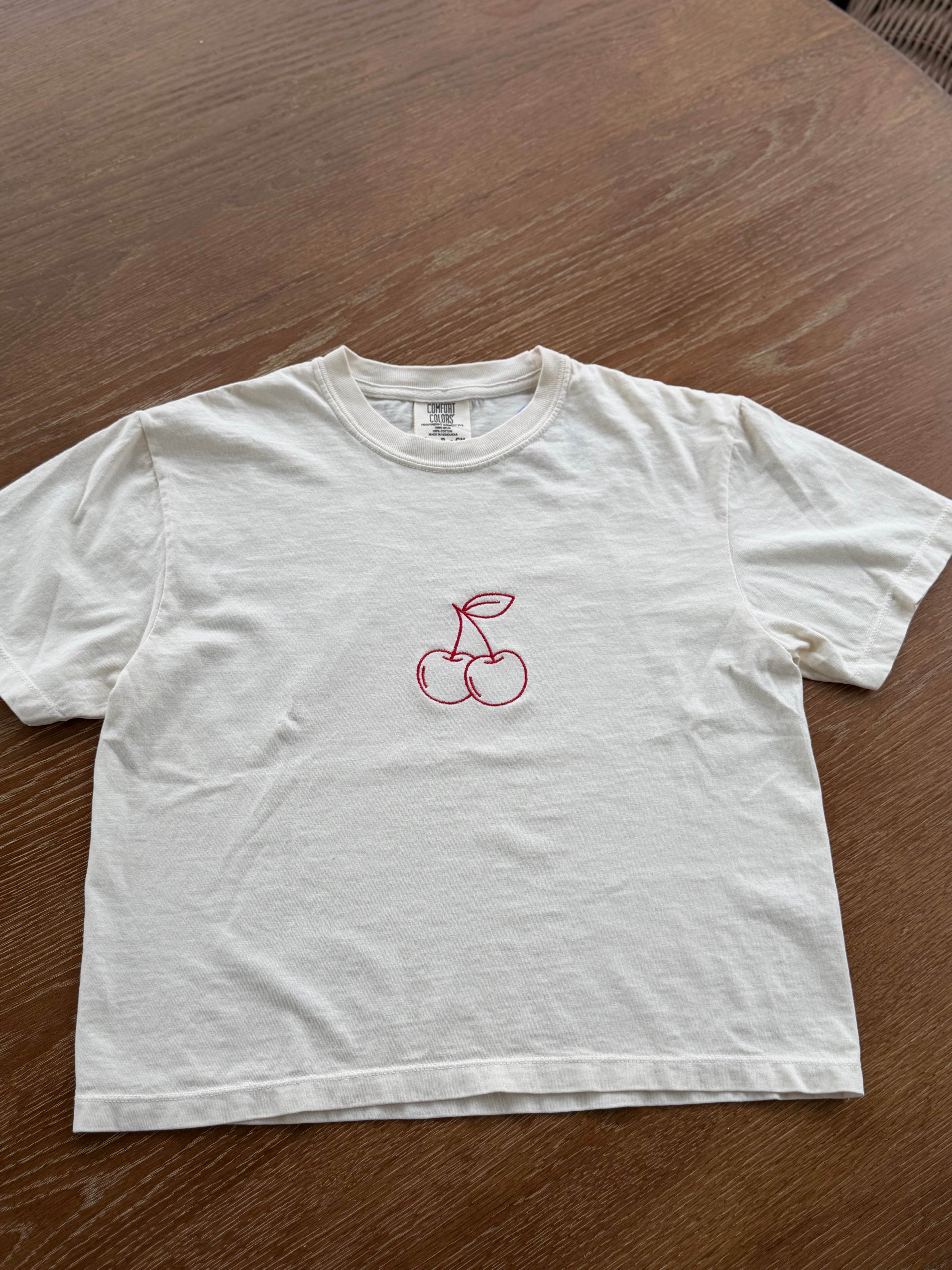Cherry Picked Cropped Tee