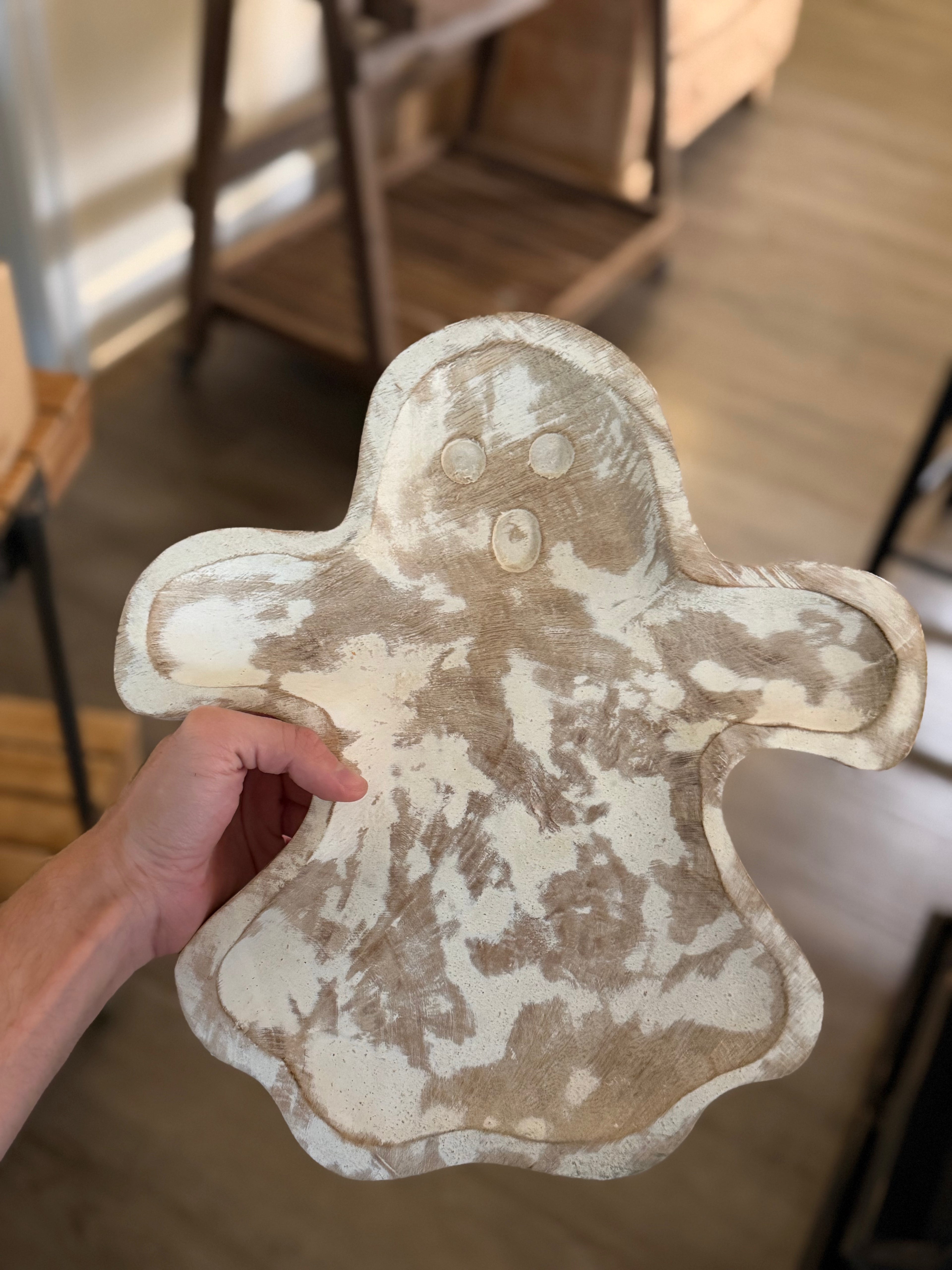 Whitewashed Ghost Tray 13.8x12.6in