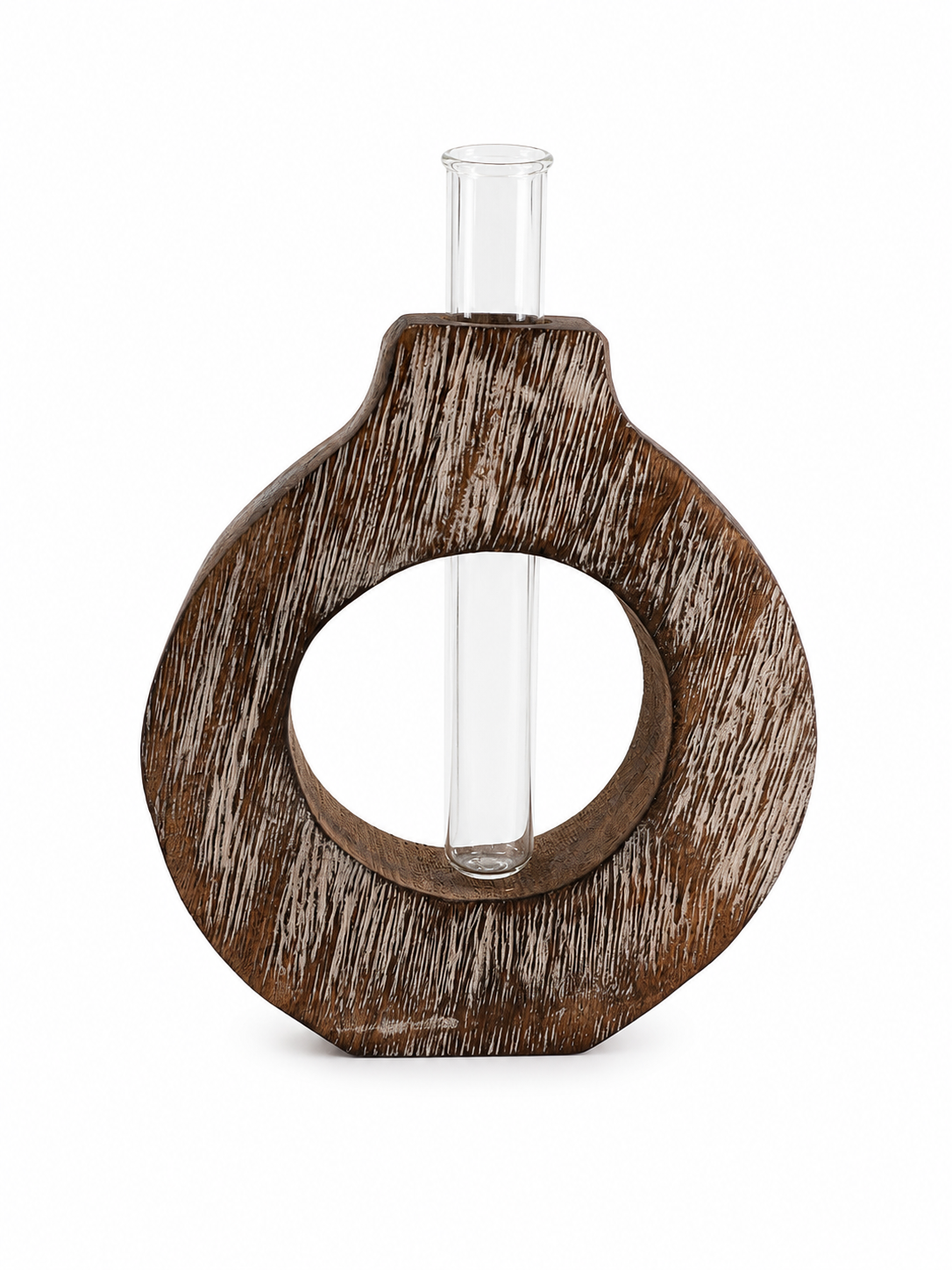 Wooden Beaker Vase Small 7”