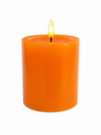 3x4in Melted Realistic Flame Candle, Orange
