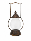 Rustic Bronze Glass Lantern – 21”