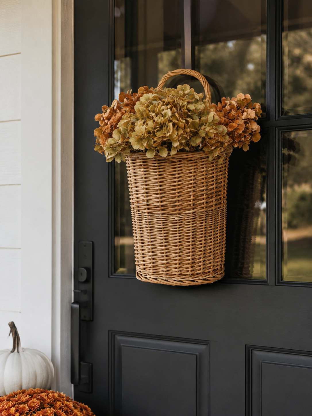 Natural Woven Door Basket | 19.5” Hanging Basket