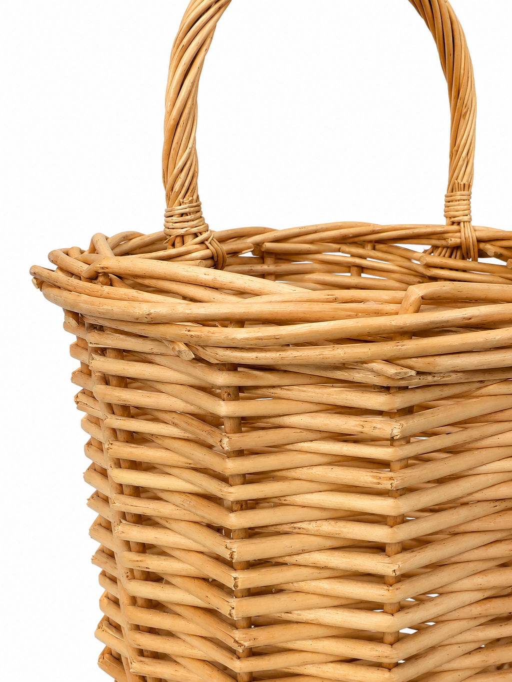 Natural Woven Door Basket | 19.5” Hanging Basket
