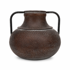 Rustic Iron Handle Urn | 7.5”