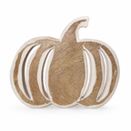 Rustic Carved Wooden Pumpkin Décor | 12” x 10” Fall Tabletop Accent
