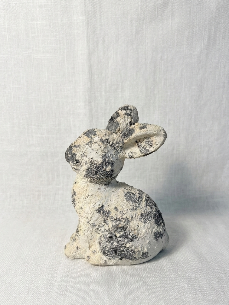 Weathered Bunny Statue
