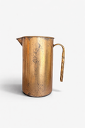 Distressed Golden Metal Pitcher