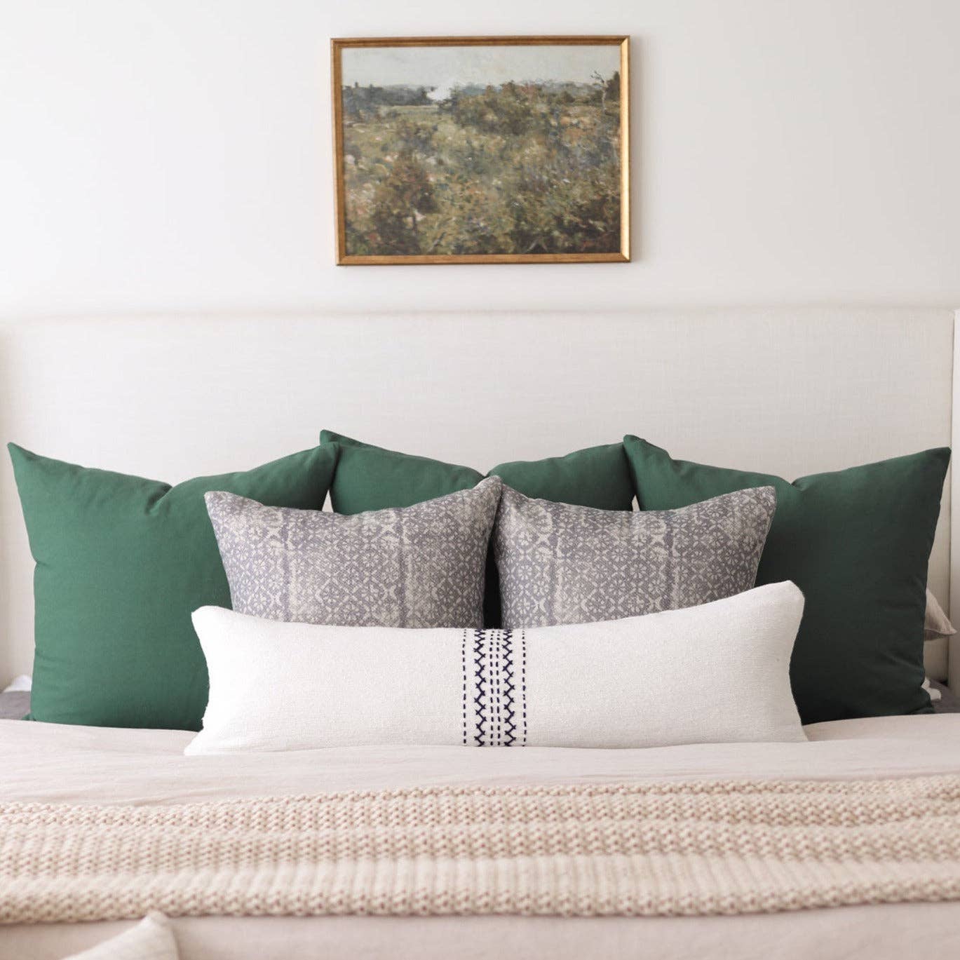 Harbor Block Print Pillow Cover 22”