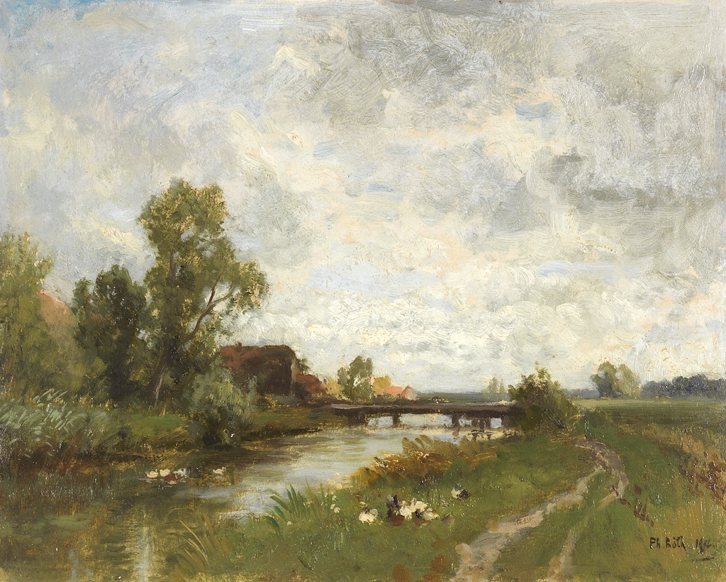By the River Landscape Print