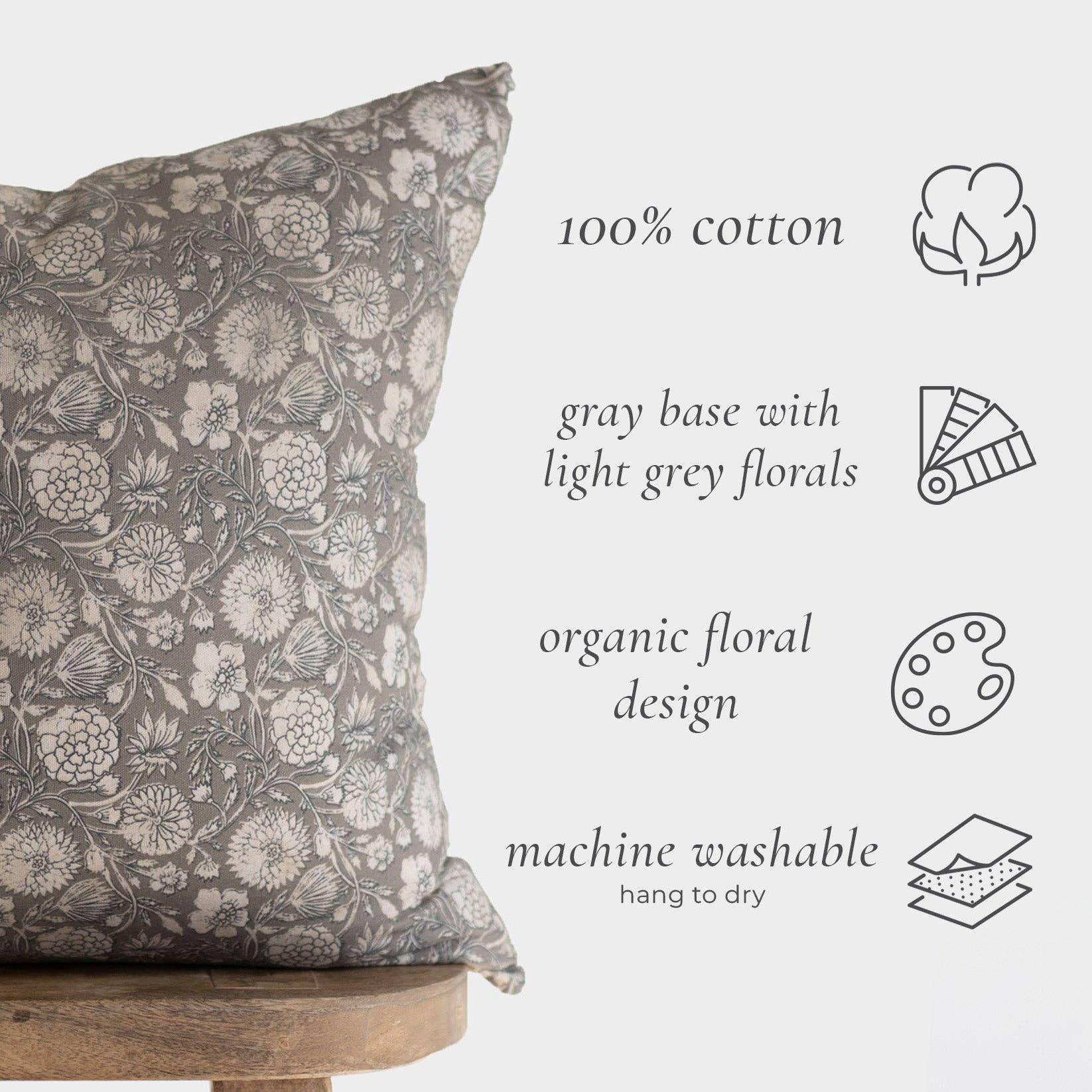 Gracie Pillow Cover 22”