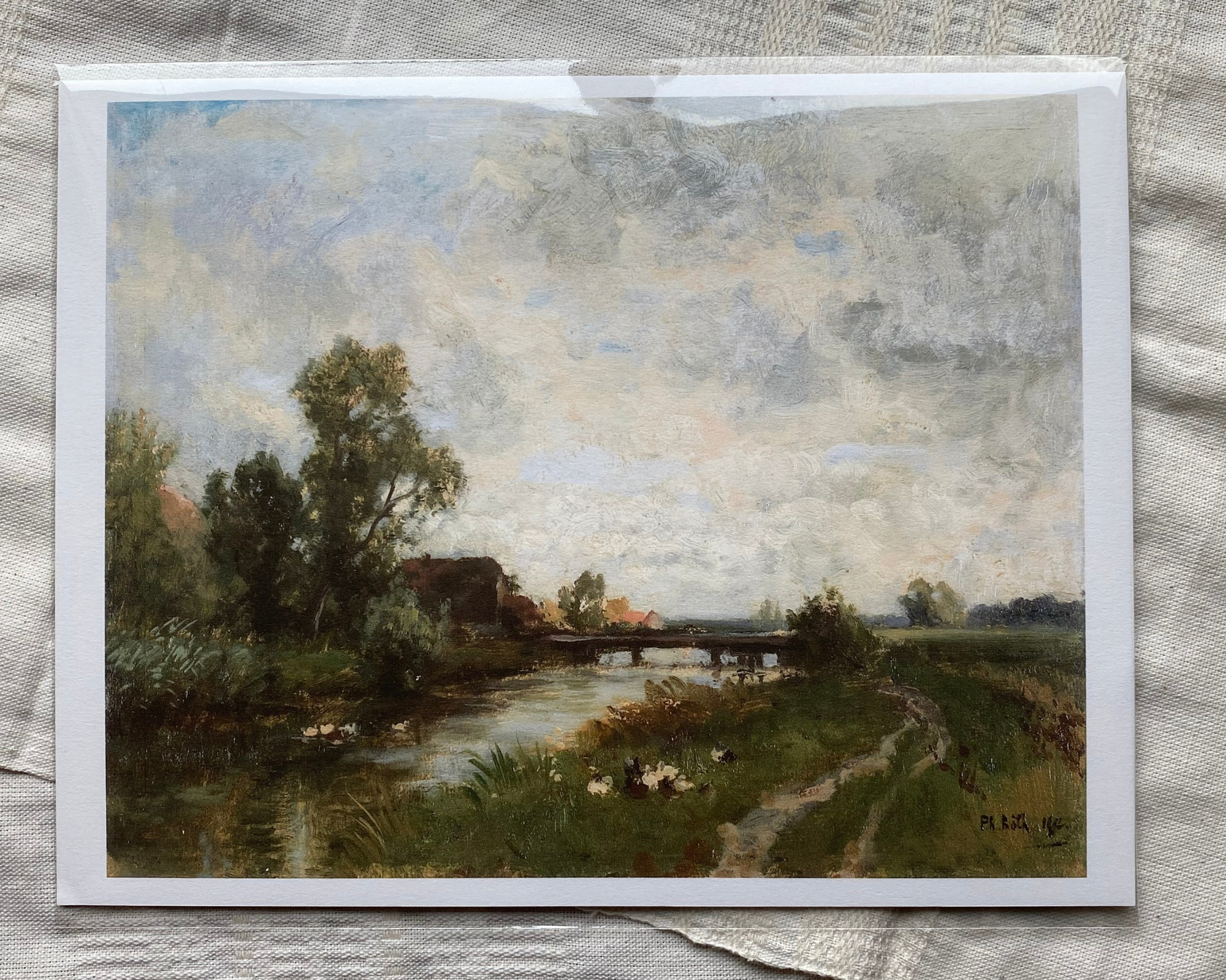 By the River Landscape Print