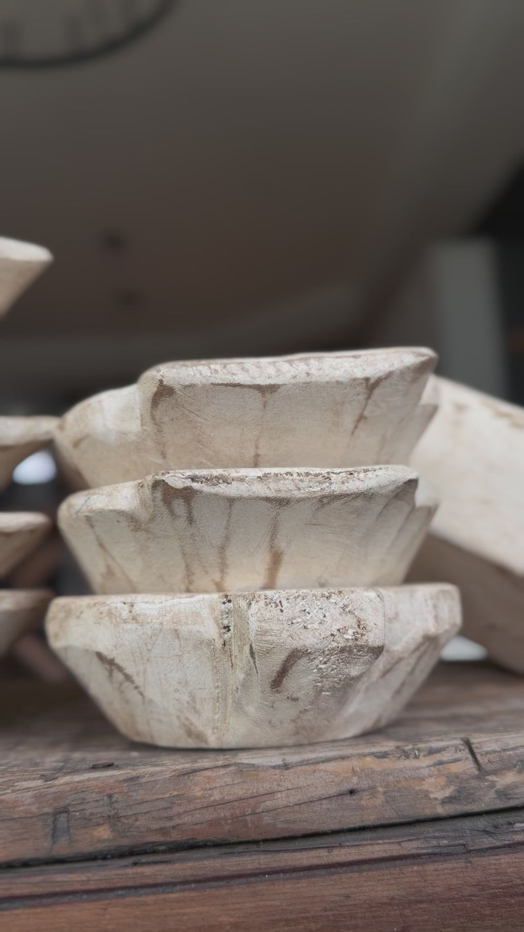 Antique Wash Dough Bowl