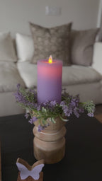 3x6 in. Moving Flame LED Candle, Lavender