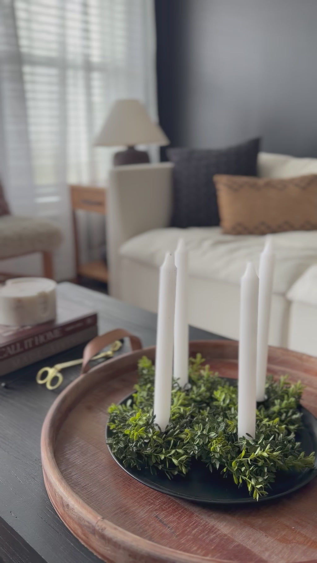4 Taper Candle Tray